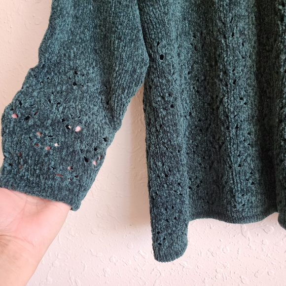 Vintage Crewneck Sweater Emerald Green - Picture 3 of 6